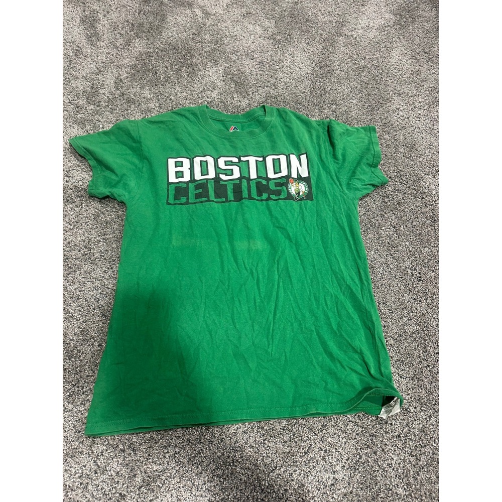 Majestic Boston Celtics Jayson Tatum 0 NBA Graphic T-Shirt Mens Medium Green